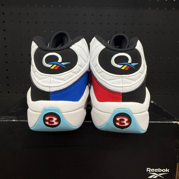 New W/ Box! Men's Reebok Question Mid 'Class Of '16' White Multi Color Sneakers - Picture 4 of 4